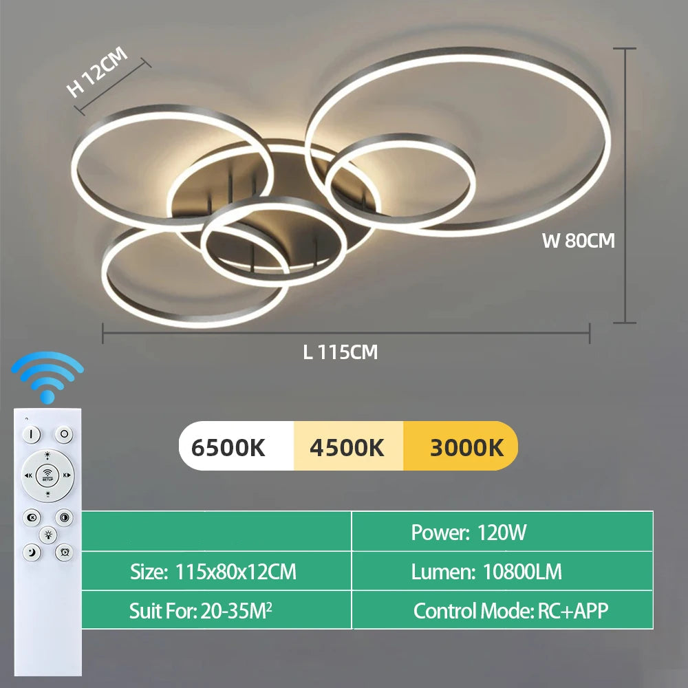 Išmanusis LED šviestuvas „Circles“